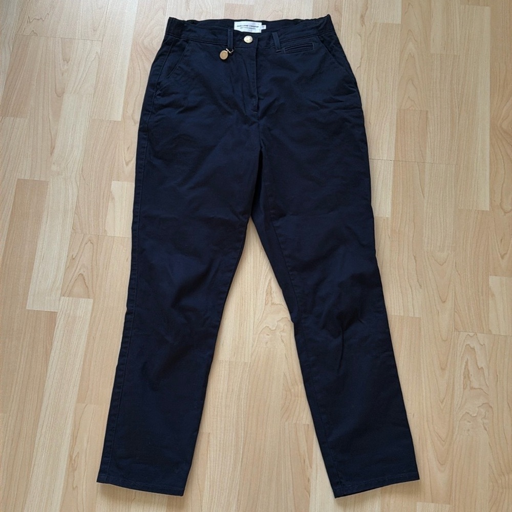 Holland Cooper dark navy blue ankle cotton pants, size UK 10/ US 6